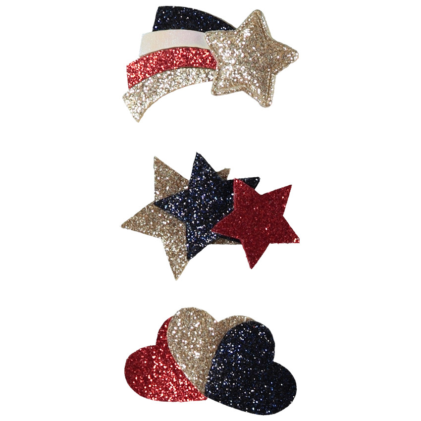 Σετ από 3 φαντεζί κορδέλες με glitter για κορίτσι 