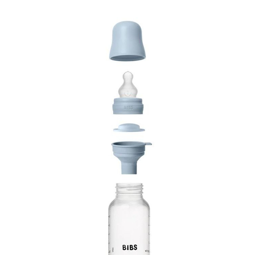 Πλαστικό Μπιμπερό Με Σιλικονούχα Θηλή 150ml Baby Blue Bibs  