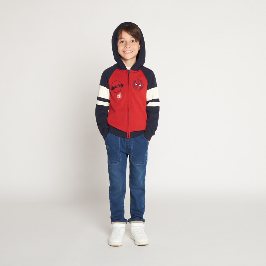 Gilet manches longues à capuche Spider Man pour garçon 