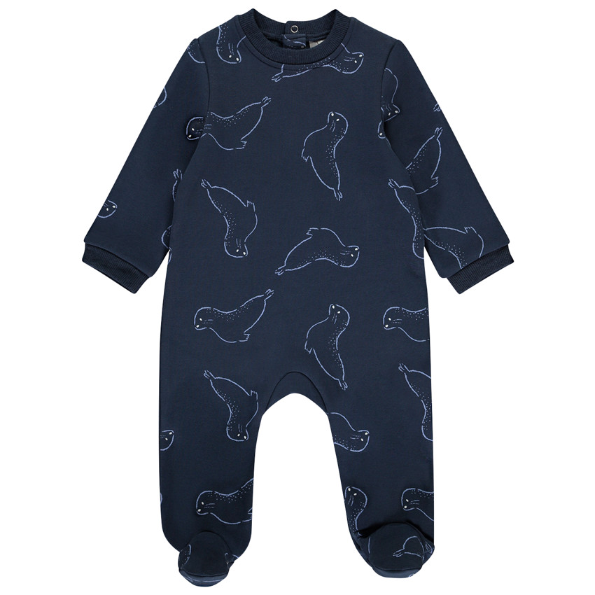 Υπνόσακος από πλεκτό με σχέδιο φώκιες για αγόρι 