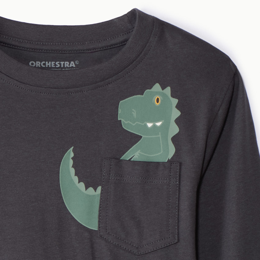 Μακρυμάνικο μπλουζάκι jersey με ζωηρό σχέδιο ζώου για αγόρι 