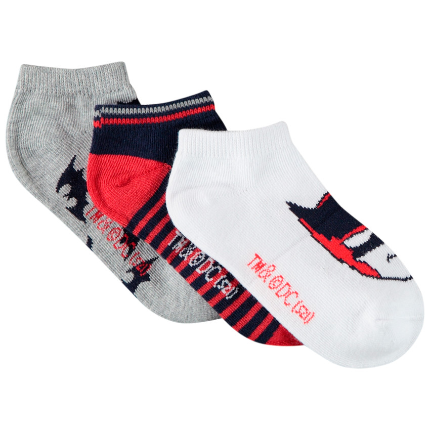 Σετ από 3 ζευγάρια κάλτσες κοντές Batman για αγόρι 