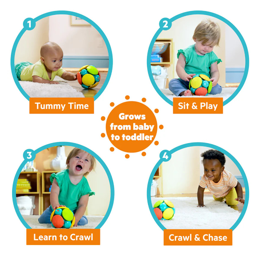 JOUET DIVERS 1ER AGE BALLE D'ACTIVITE WOBBLE BOBBLE 