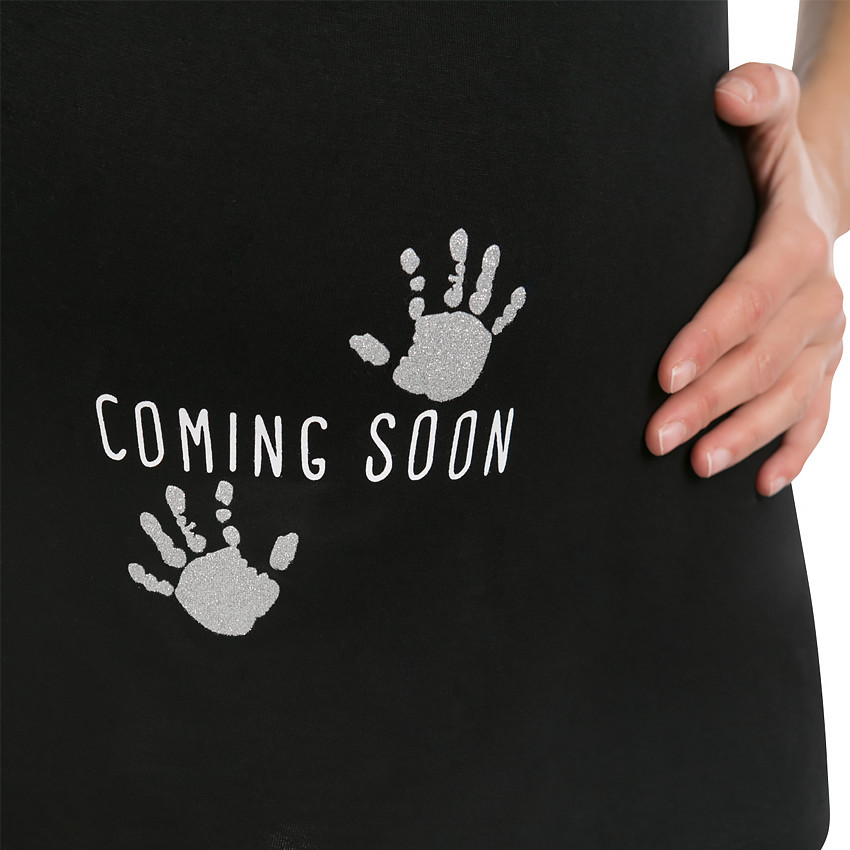 T-shirt κοντομάνικο εγκυμοσύνης με φαντεζί σχέδιο 