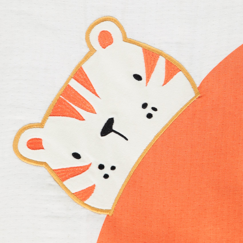 Couverture en coton avec motif lion 