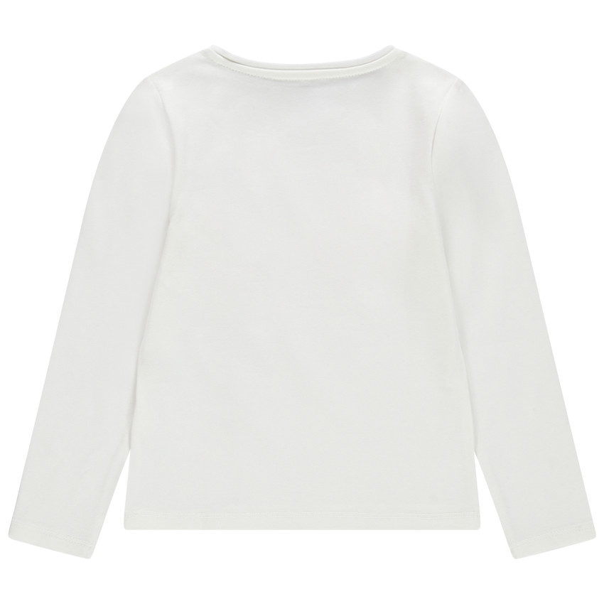 T-shirt manches longues avec papillon en relief 