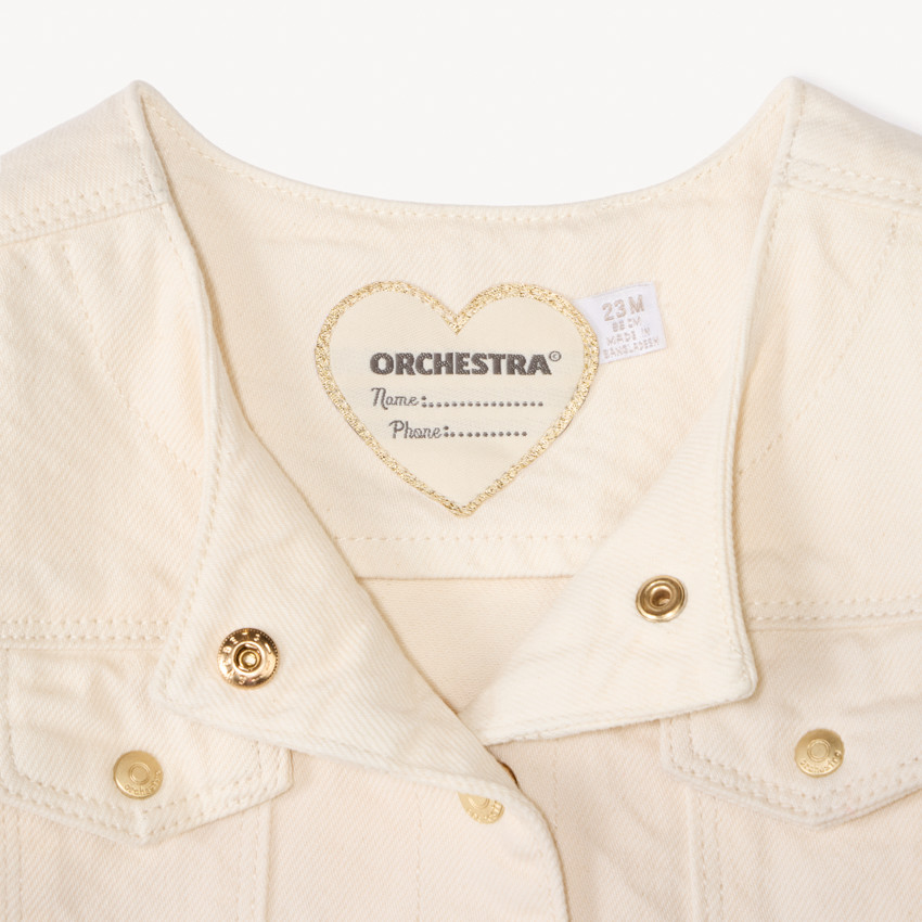 Μπλε τζιν μπουφάν με κουμπιά για κορίτσια μωρά. 