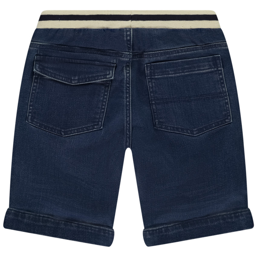 Βερμούδα effet jean με ελαστική μέση και ρίγες για αγόρι 
