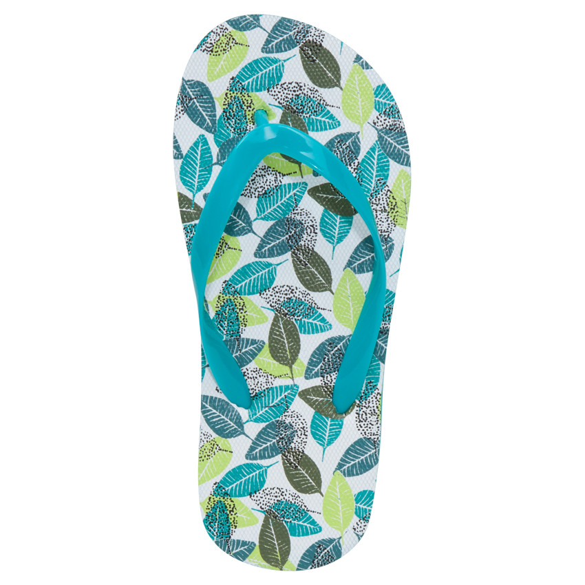 Σαγιονάρες με τύπωμα φύλλα και μονόχρωμο λουράκι, μεγέθη 28 έως 35 