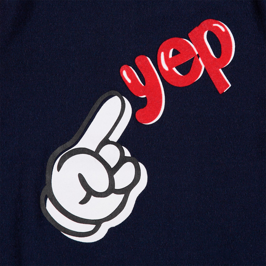 Πουλόβερ πλεκτό δίχρωμο τυπωμένο με το Mickey Disney 