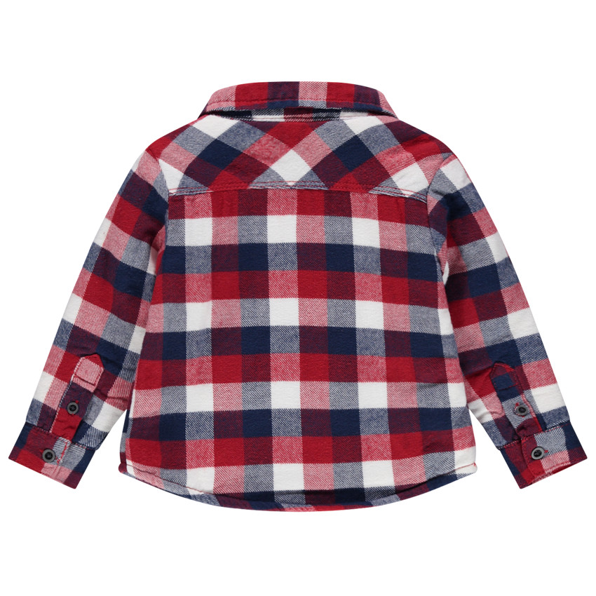 Φανελένιο καρό πουκάμισο με επένδυση από sherpa 