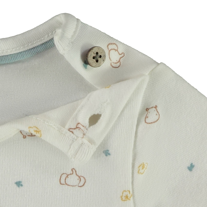 "Σετ 2 τμχ. με κεντημένη μπαρμποτέ για μωρό αγόρι" 