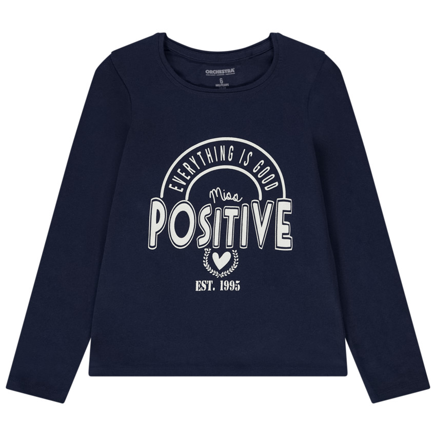 T-shirt μακρυμάνικο με φαντεζί σχέδιο για κορίτσι 