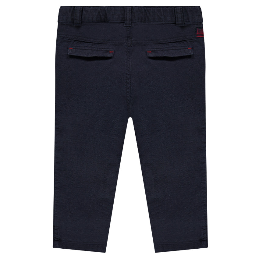 Παντελόνι μονόχρωμο βαμβακερό με τσέπες 