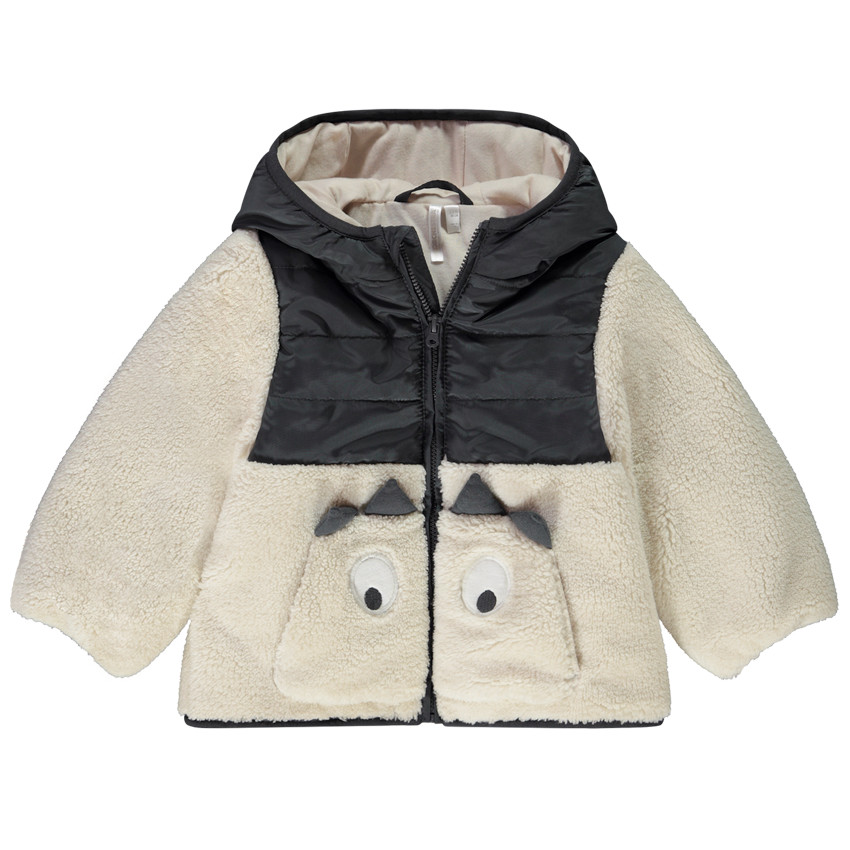 Ζακέτα με κουκούλα, ludique δεινόσαυρος bi-matière για bebe αγόρι 