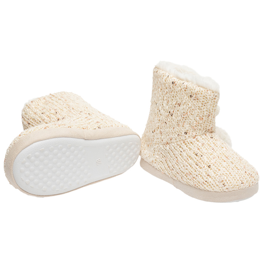 Μπότες πλεκτές με παγιέτες για κορίτσι 