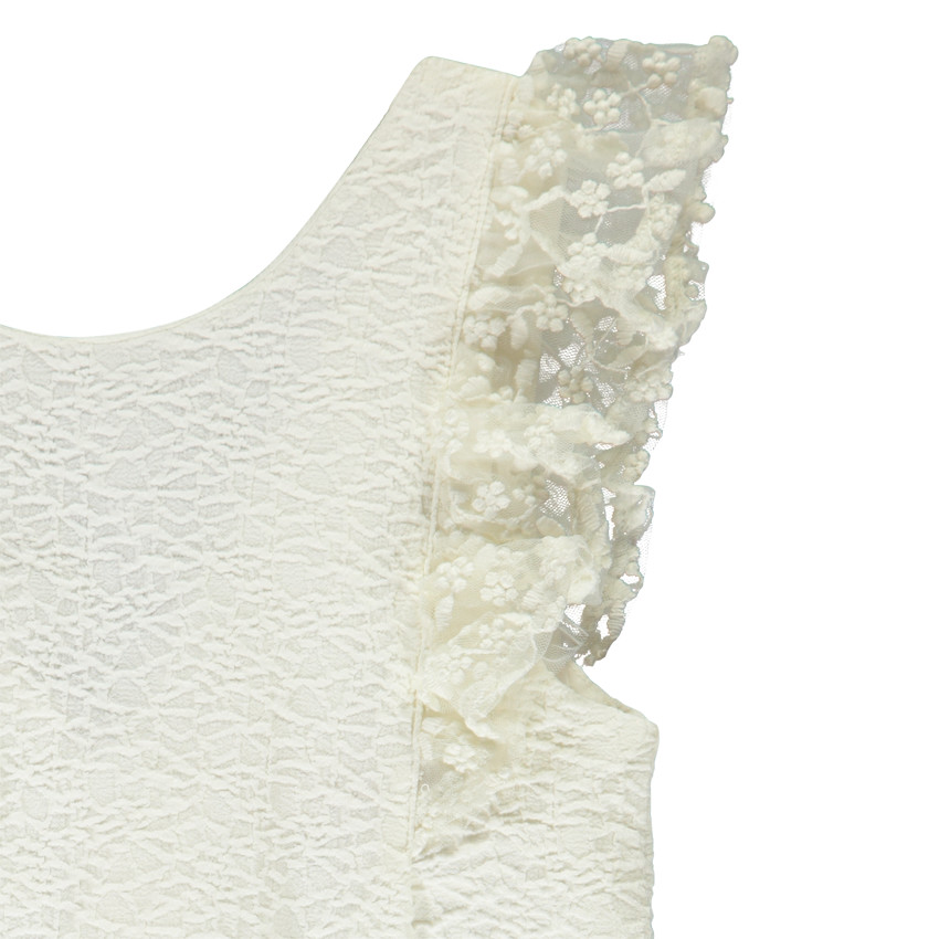 Αμάνικο σορτσάκι γάμου σε υφασμάτινο jacquard για κορίτσι 