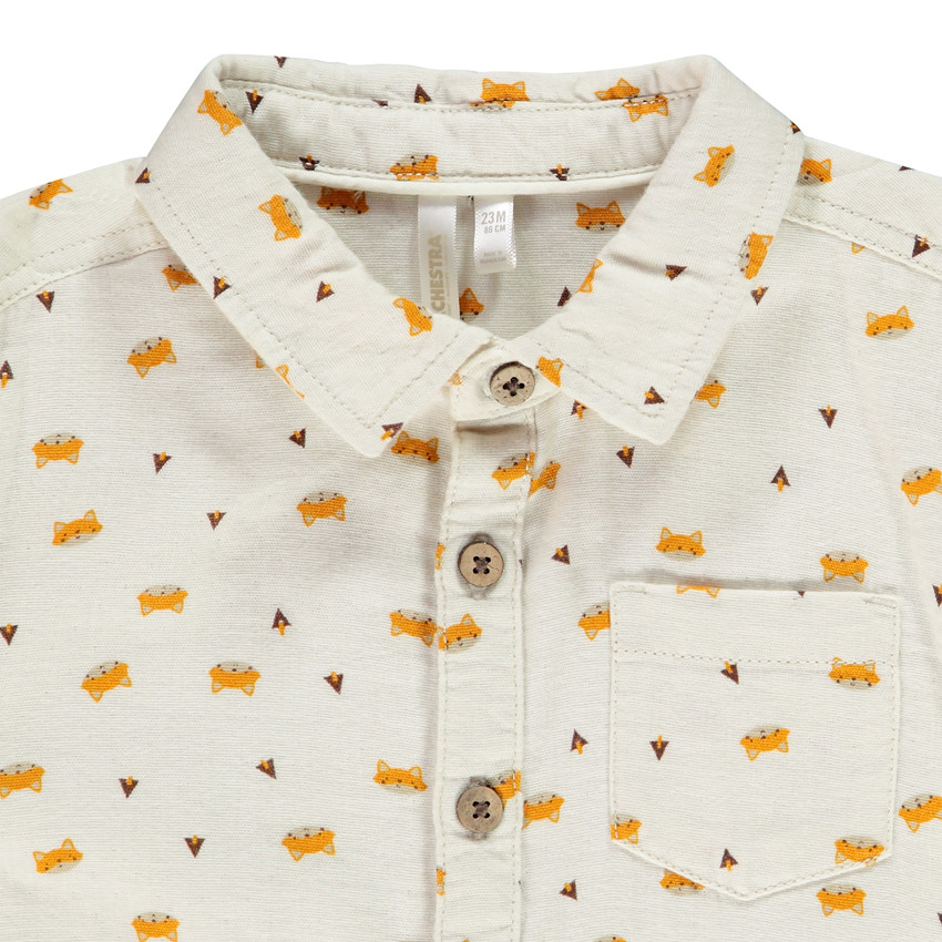 Σετ με Πουκάμισο με σχέδιο και  Παντελόνι με patch για bebe αγόρι 