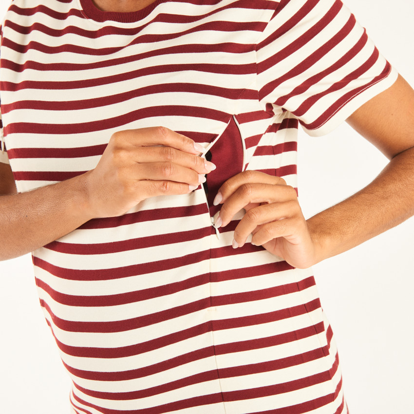 T-shirt με κοντά μανίκια για θηλασμό για γυναίκες 