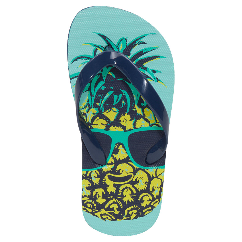 Σαγιονάρες με τύπωμα ανανάδες και μονόχρωμα λουράκια, μεγέθη 28 έως 35 