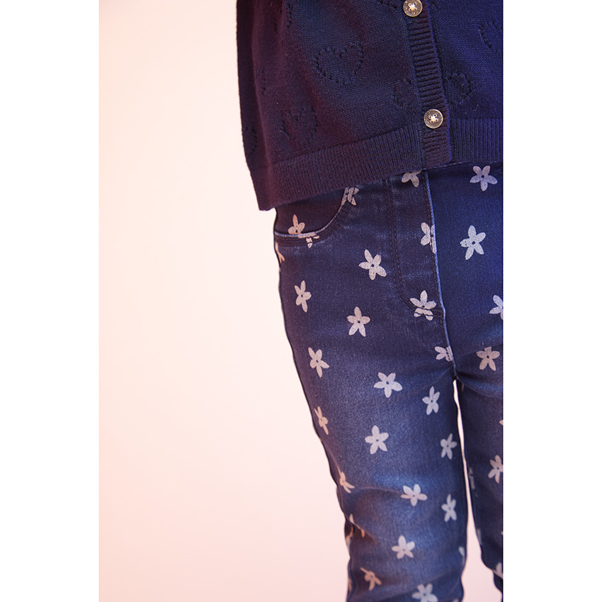 Jegging super stretch en twill imprimé fleurs pour bébé fille  Additional Jegging super stretch en twill imprimé fleurs pour bébé fille