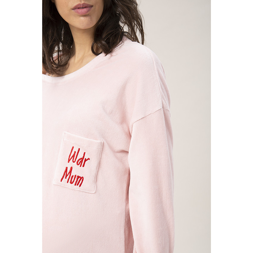 Φούτερ εγκυμοσύνης με κεντημένη τσέπη  