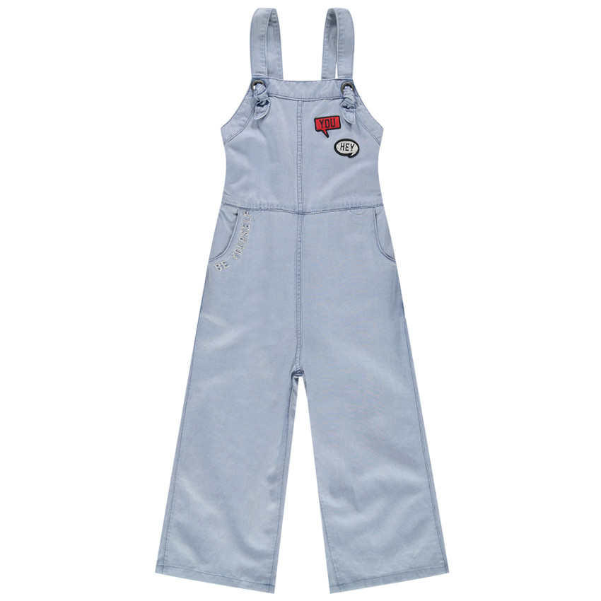 Μακριά φαρδιά σαλοπέτα από tencel με μπαλώματα 