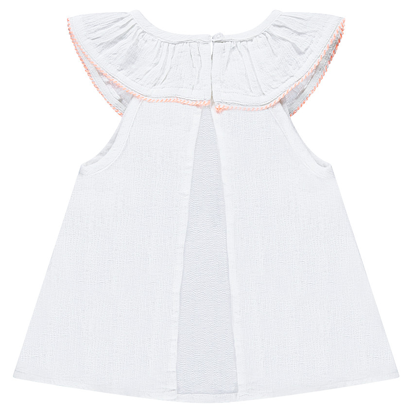 Μπλούζα από βαμβακερό βουάλ ύφασμα με μπαλώματα 