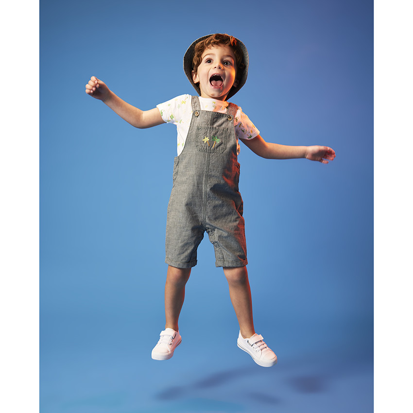 Σαλοπέτα κοντή με κεντήματα φοίνικες για bebe αγόρι 