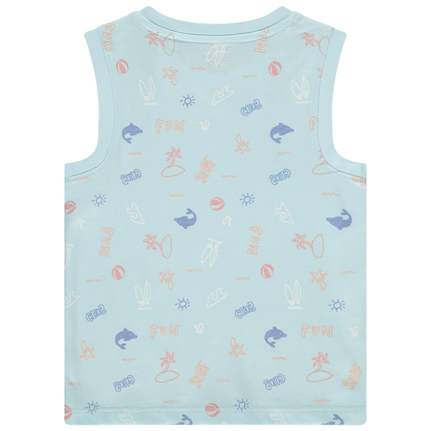 Αμάνικο μπλουζάκι με φαντεζί σχέδιο για αγόρι 