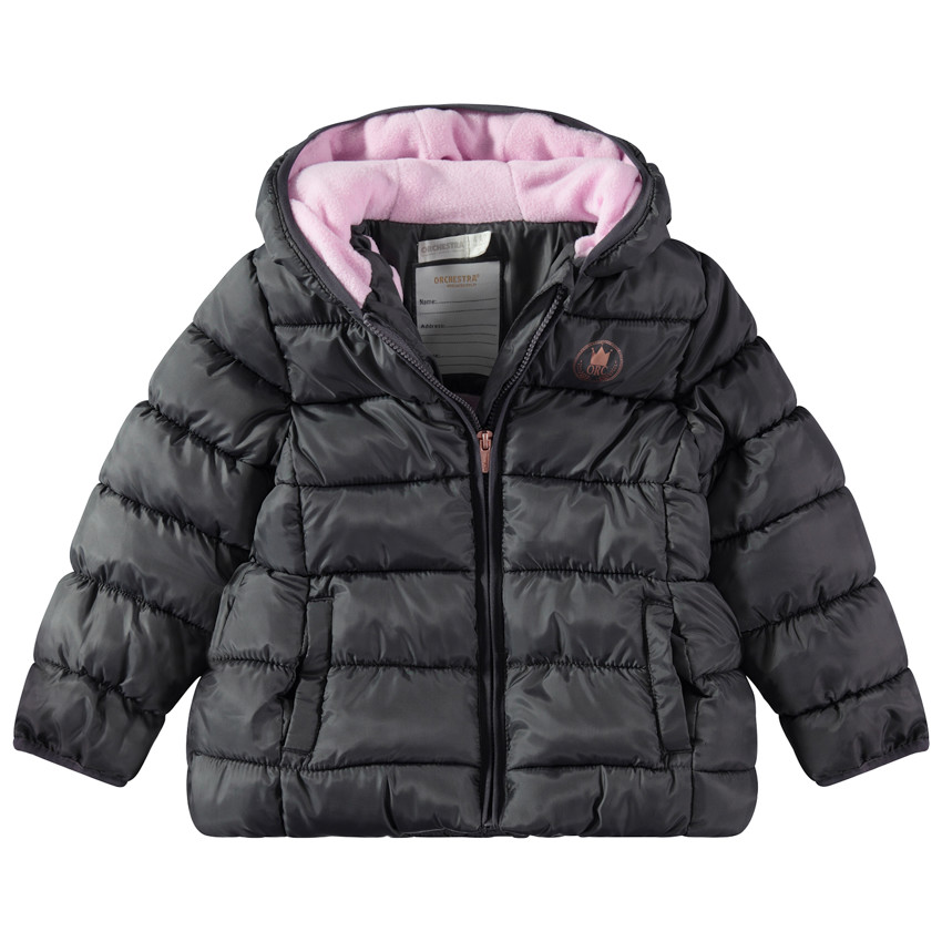 Καπιτονέ μπουφάν με κουκούλα και επένδυση φλις 