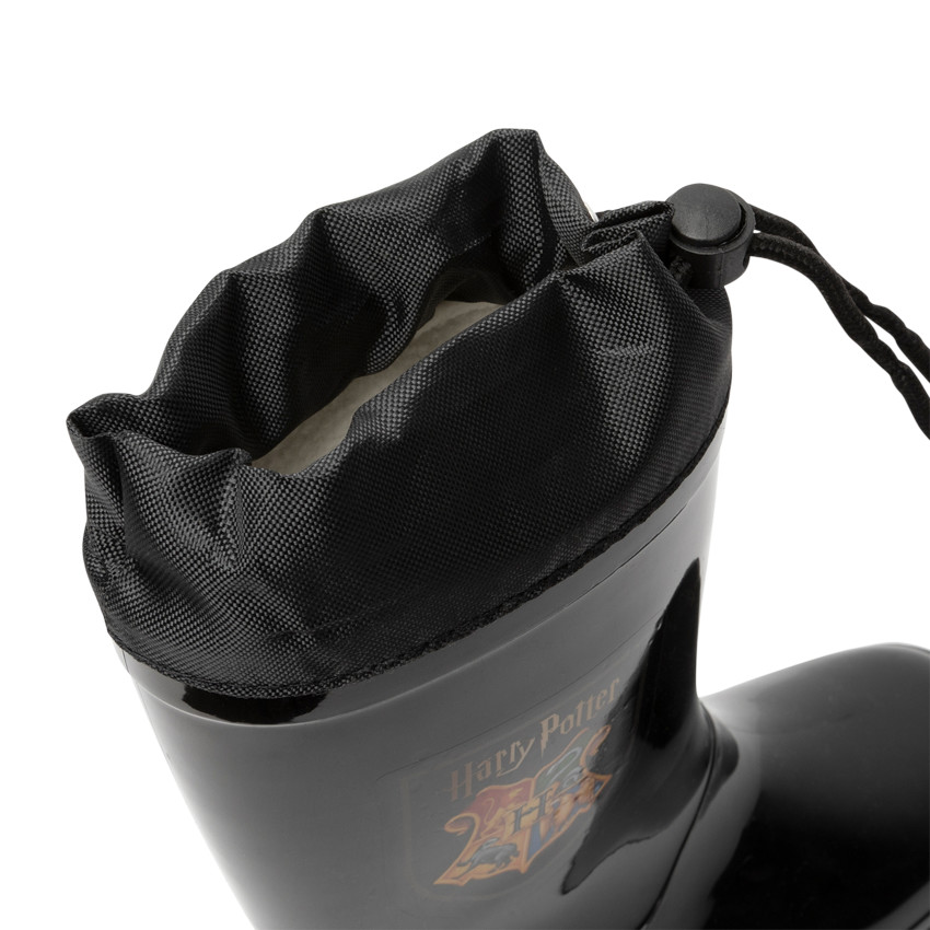 Μαύρες αδιάβροχες μπότες με λογότυπο Harry Potter για αγόρι 