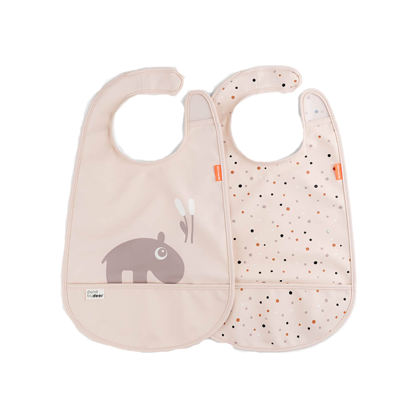 Σαλιάρα Σετ 2 Τμχ- Velcro Ozzo Powder DONE BY DEER 