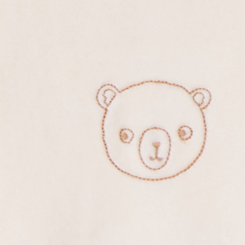 Πιτζάμα βελουτέ με κέντημα ζώου για μωρό αγόρι 