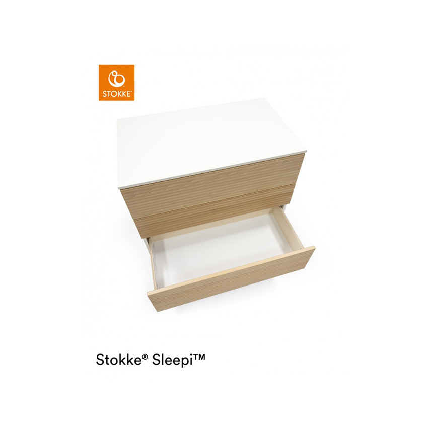 Βρεφική Συρταριέρα Sleepi με 3 Συρτάρια Καφέ 88x53.7x88.5cm 