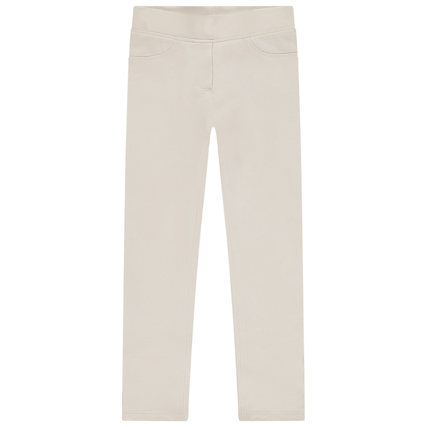 Jegging σε ύφασμα molleton μονόχρωμο για κορίτσι 