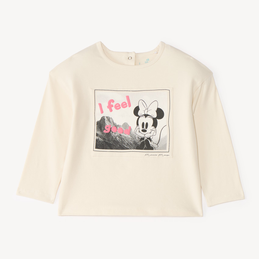 T-shirt κορίτσι μωρού oversized με εκτύπωση της Μίνι. 