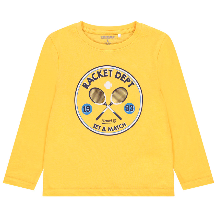 T-shirt μακρυμάνικο σχέδιο φαντεζί για αγόρι Main T-shirt μακρυμάνικο σχέδιο φαντεζί για αγόρι