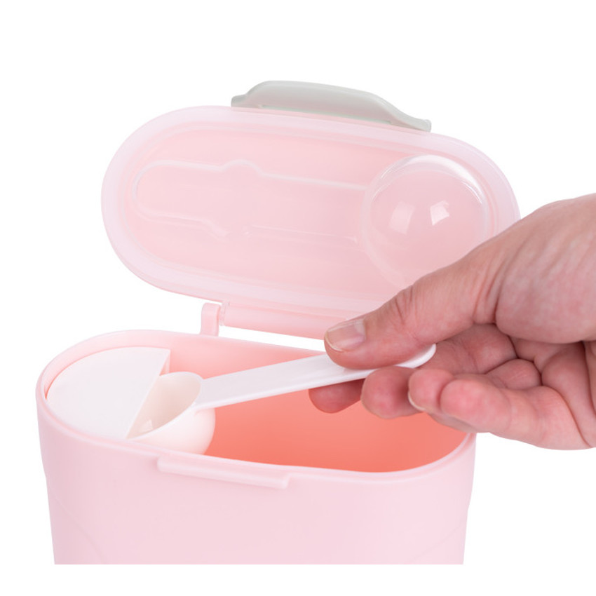 Kikka Boo Δοχείο Σκόνης Γάλακτος με κουτάλι 160g Pοζ 