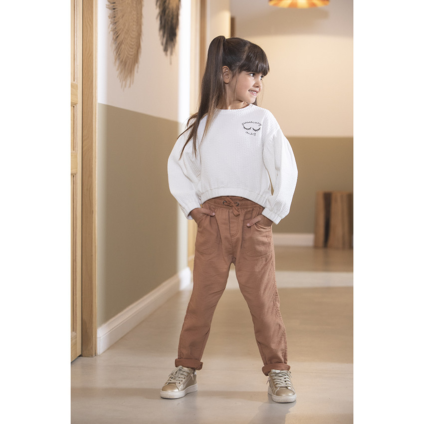 Φούτερ molleton φαντεζί για κορίτσι 