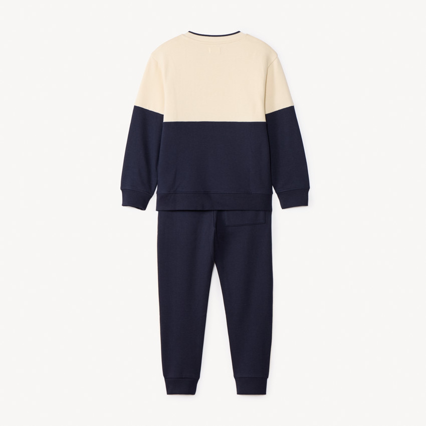 Ensemble sweat bicolore + pantalon de jogging pour garçon 