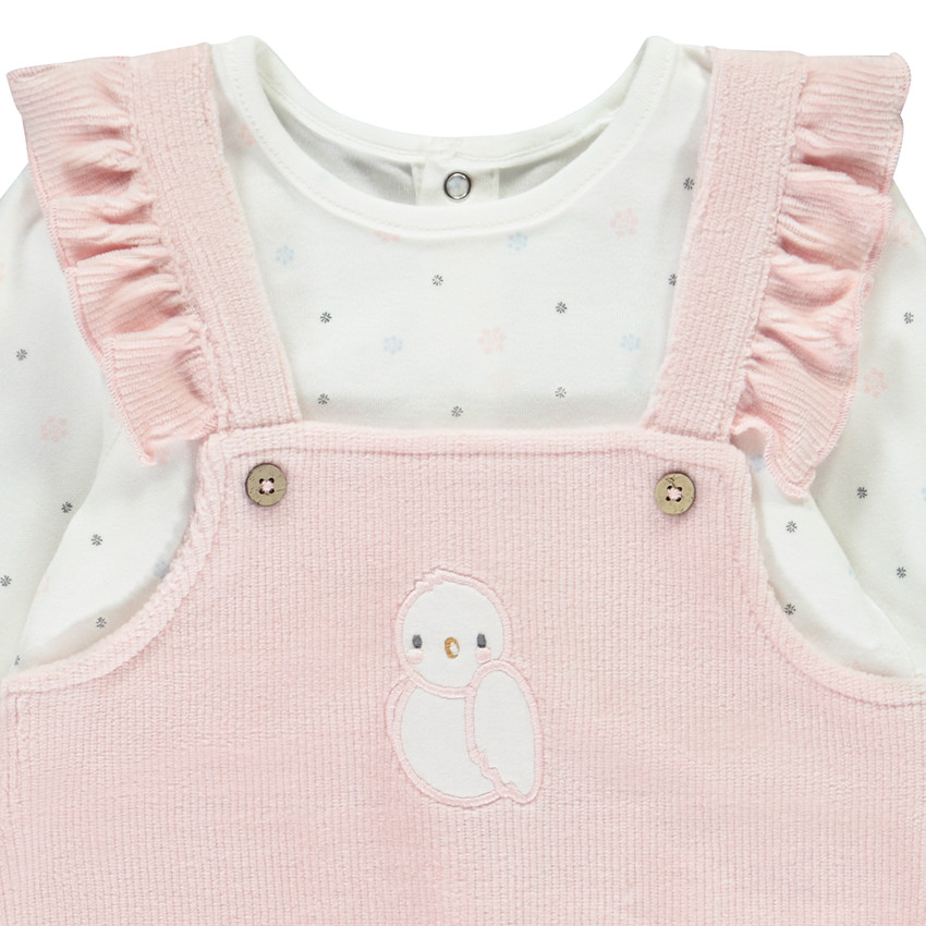 Πιτζάμα 2 σε 1 από βελουτέ κοτλέ για κορίτσι 