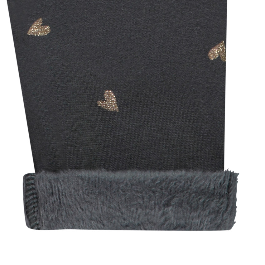 Κολάν επενδεδυμένο με sherpa και σχέδιο καρδιές για μωρό κορίτσι 