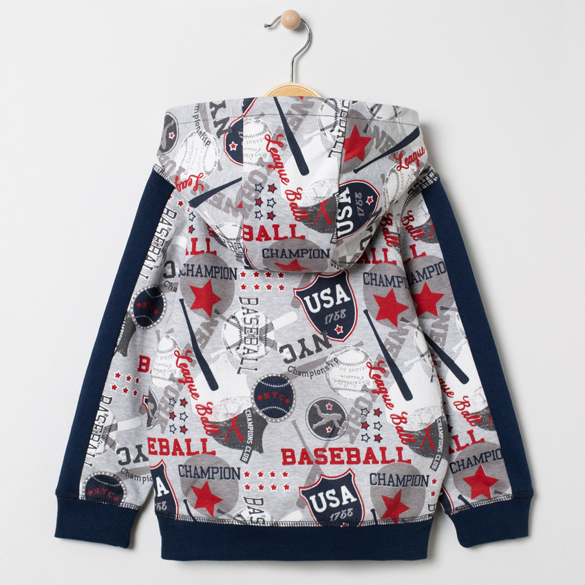 Sweat à capuche en molleton imprimé all-over 