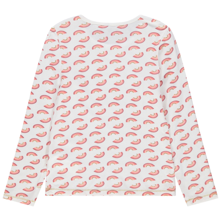 Μπλουζάκι μακρυμάνικο βαμβακερό  εμπριμέ με ουράνιο τόξο   Additional Μπλουζάκι μακρυμάνικο βαμβακερό  εμπριμέ με ουράνιο τόξο