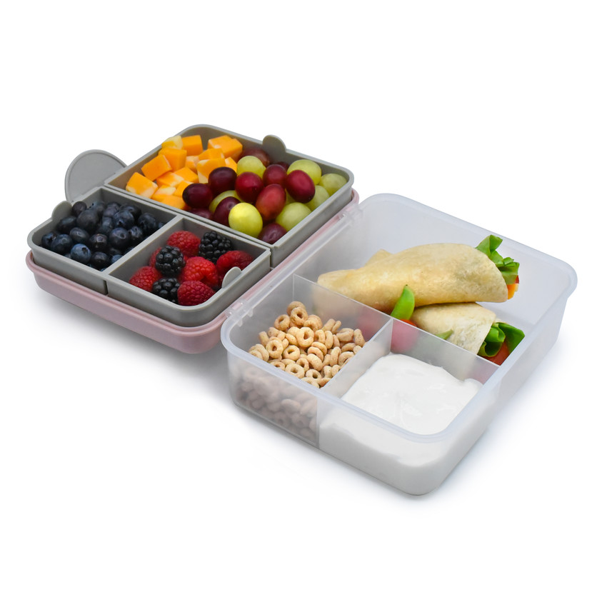 Bento Box Με Χωρίσματα 2 Επιπέδων Pink/Purple Melii 