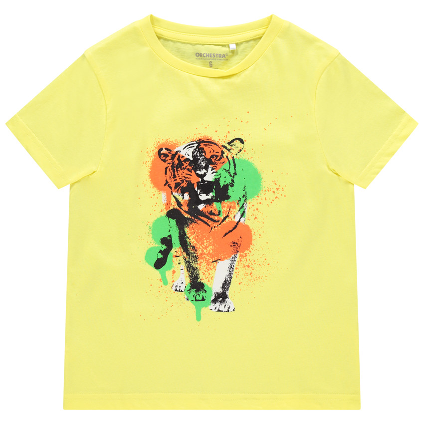 T-shirt κοντομάνικο με οργανικό βαμβάκι και σχέδιο φαντεζί Main T-shirt κοντομάνικο με οργανικό βαμβάκι και σχέδιο φαντεζί