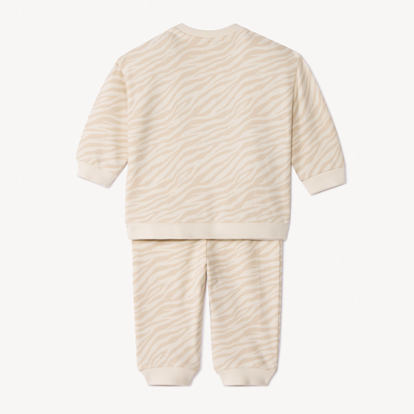 Σετ jogging 2 τμχ. molleton με ζεβρέ σχέδιο για bebe αγόρι 