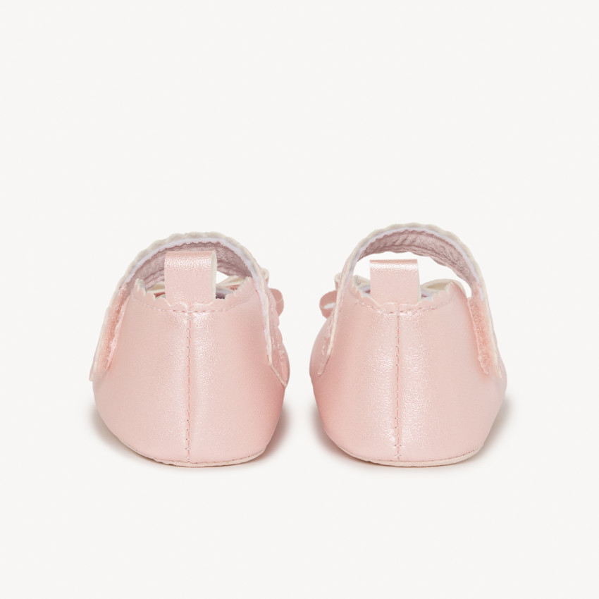 Μωρά με ιριδίζον εφέ και φιόγκο για κορίτσι 