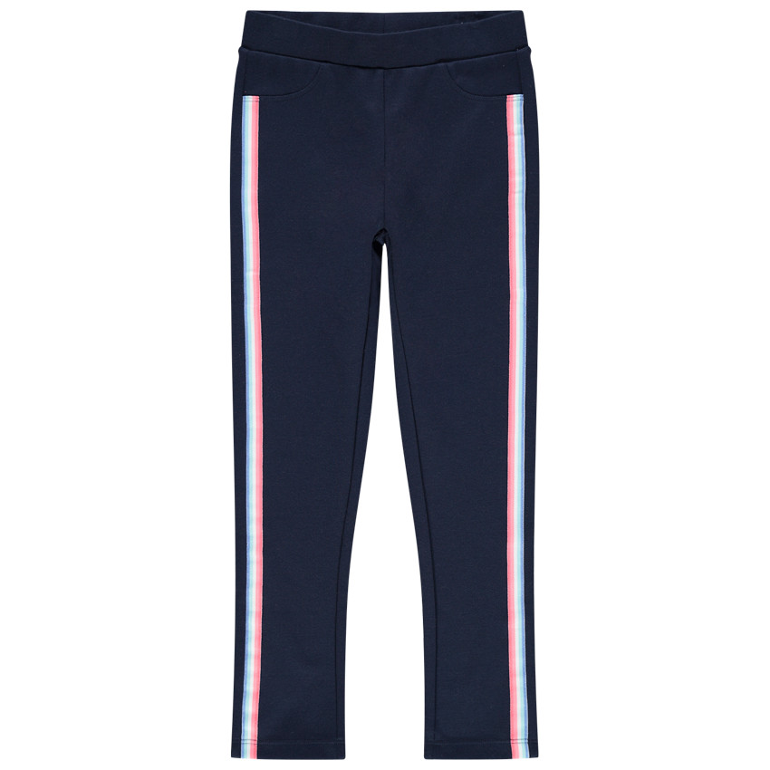 Παντελόνι-κολάν σε ύφανση milano με χρωματιστές λωρίδες 